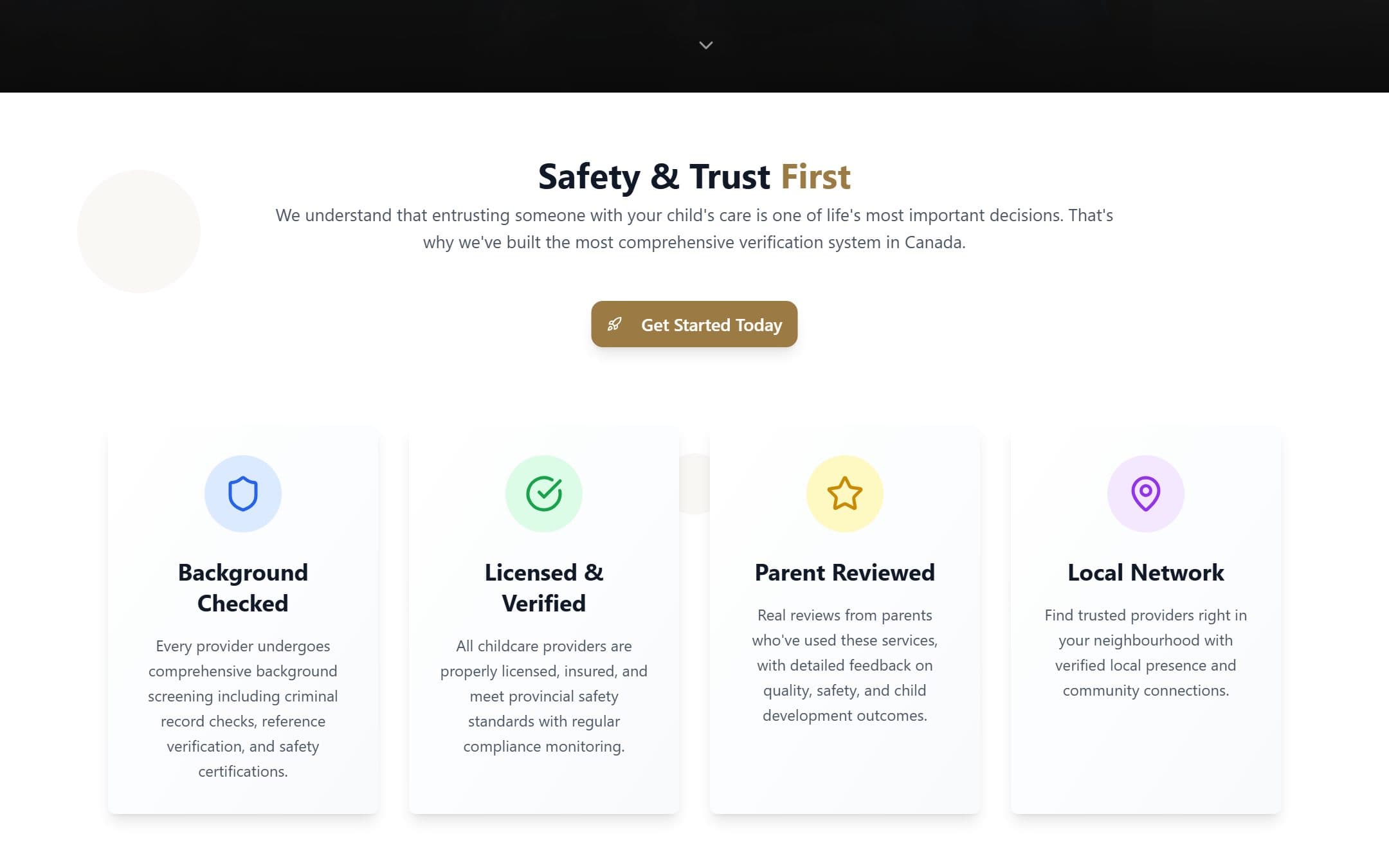 Nestly — Safety & verification messaging