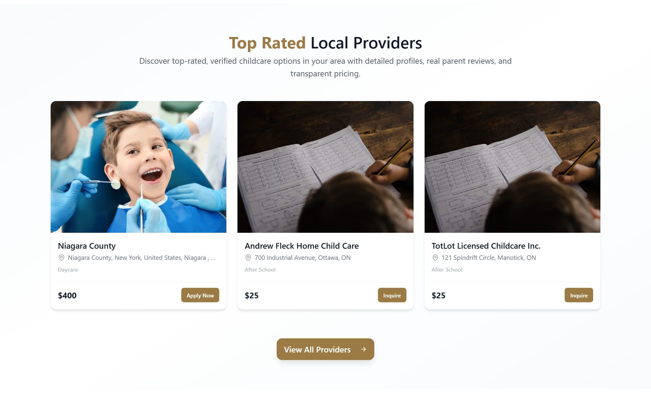 Nestly — Providers, activities, and social proof