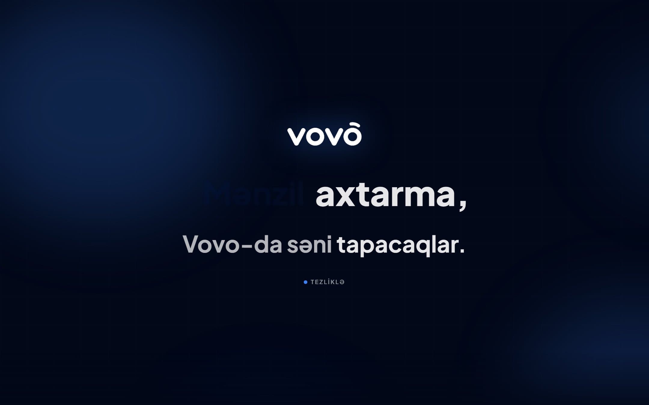 Vovo — Real alıcılar — Marketing site (vovo.az) — brand teaser